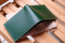 Load image into Gallery viewer, Eight Pocket Traditional Bifold - Green Buttero, Rainbow Buttero &amp; Black Chèvre
