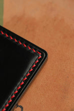 Load image into Gallery viewer, Three Pocket Minimalist - Black Shell Cordovan &amp; Red Thread

