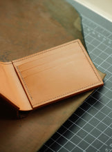 Load image into Gallery viewer, Eight Pocket Traditional Bifold - Horween Middleborough Shell Cordovan &amp; Natural Italian Vegtan
